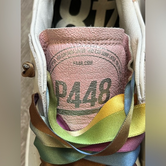 P448 Thea Sneakers HTF rainbow ombré laces excellent condition - Picture 13 of 13